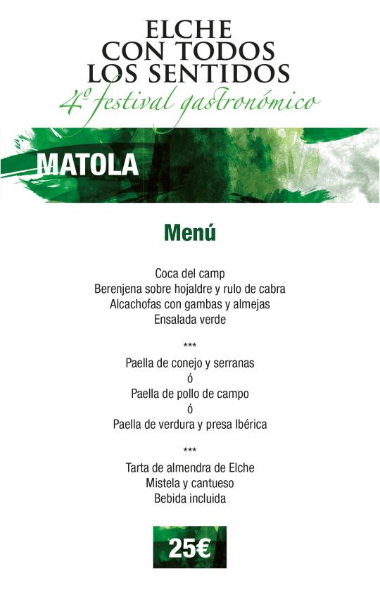 Menú Restaurante Matola
