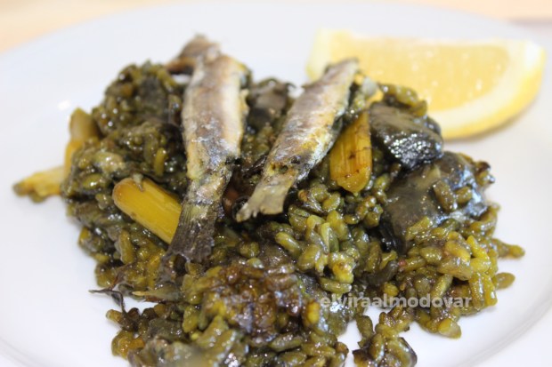 Blog Trip Alcachofa Vega Baja 2017 (c) elviraalmodovar Arroz de alcachofa de la Vega Baja con ajos tiernos y boqueros Restaurante Los Infantes